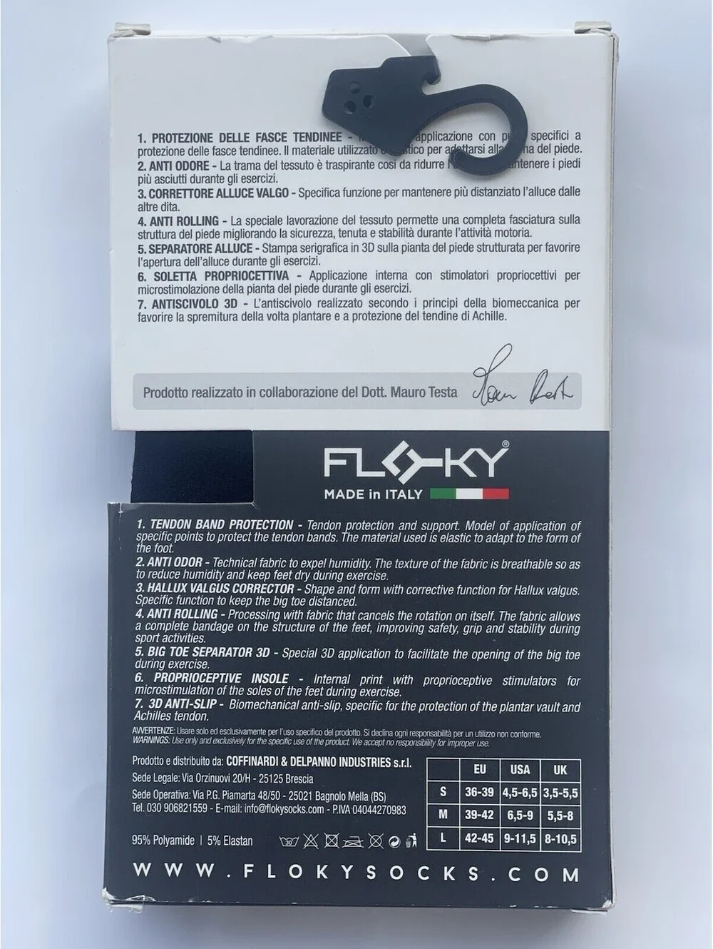 FLOKY SOCKS Sport Functional Postural Socks Size S.